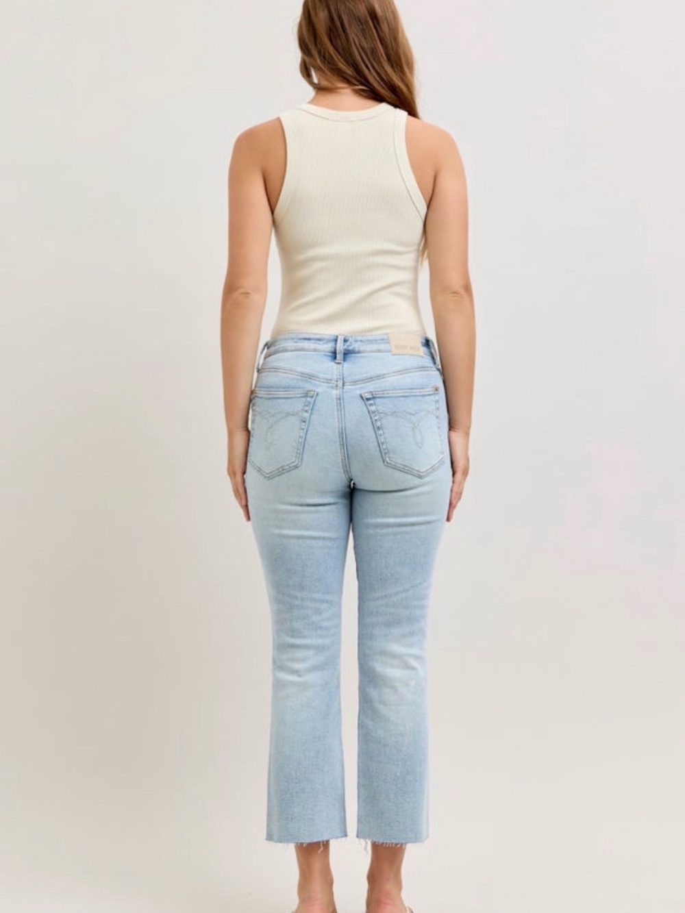 Judy Blue Light Wash Kick Flare Jeans - Picture 6 of 6